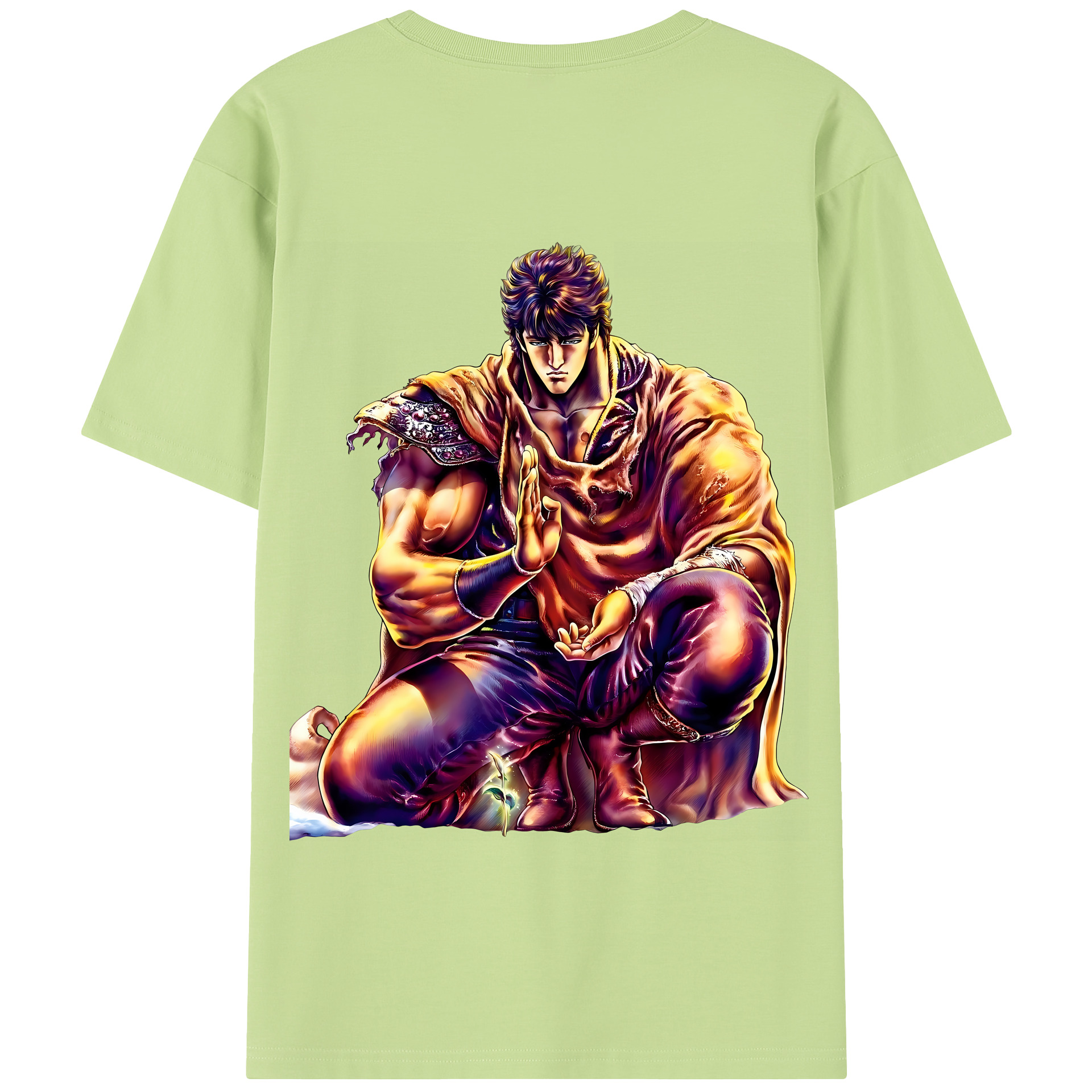 （画像用） 北斗の拳 Fist of the North Star 綿100％半袖Tシャツ（背面プリント）